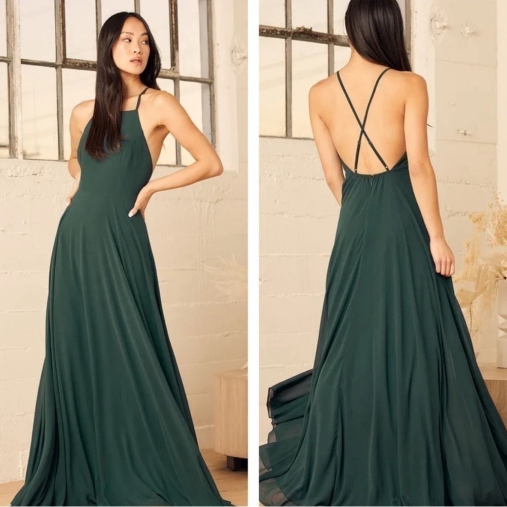 Lulu's Deep Green Maxi Dress